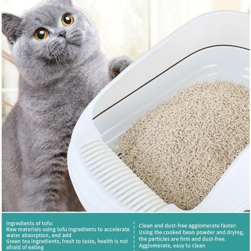 6L Cat Litter Tofu Biodegradable Flushable Toilet Quick Dissolve Plant