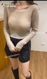 🇰🇷微透膚縮腰針織毛衣