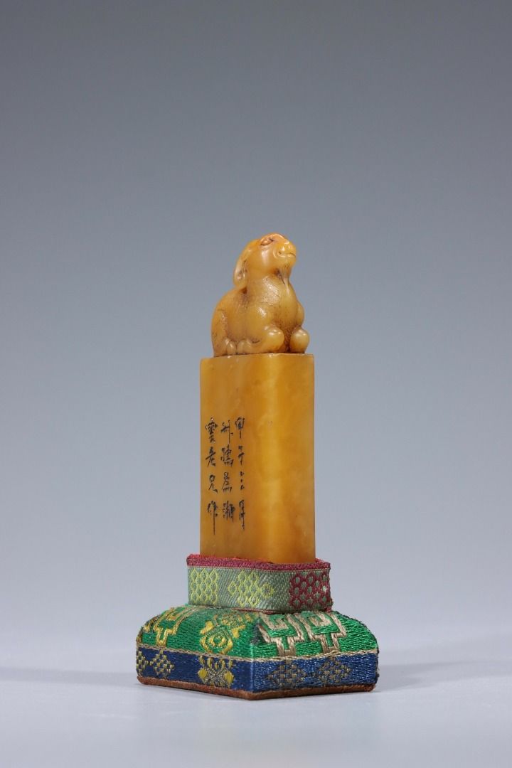 清代：壽山田黃石雕羊鈕印章, 興趣及遊戲, 收藏品及紀念品, 古董收藏