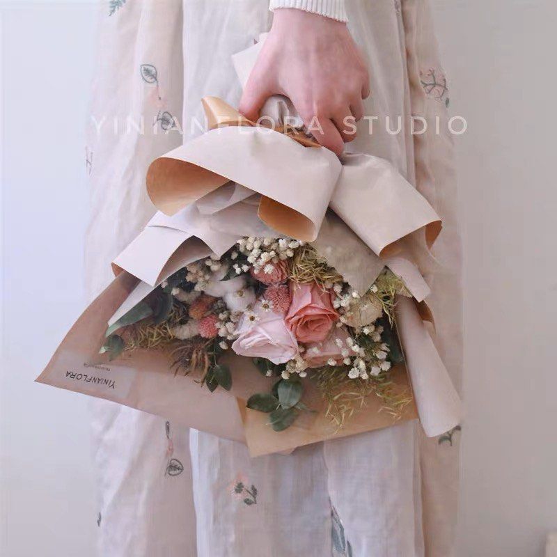 現貨茶色永生花乾花花束永生花燈玫瑰保鮮花花束繡球花花生日禮物情侶閨蜜畢業結婚禮物情人節禮物母親節禮物畢業禮物畢業花聖誕禮物情人節花束 興趣及遊戲 手作 自家設計 文具及工藝