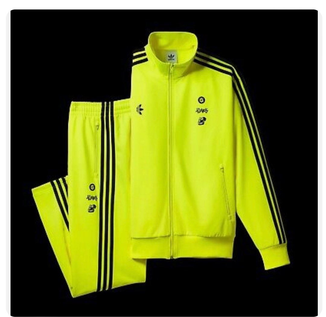 Neon yellow adidas tracksuit discount