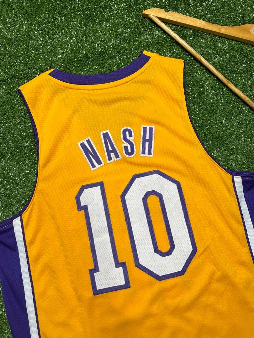 Buy the Mens Yellow Los Angeles Lakers Steve Nash #10 NBA