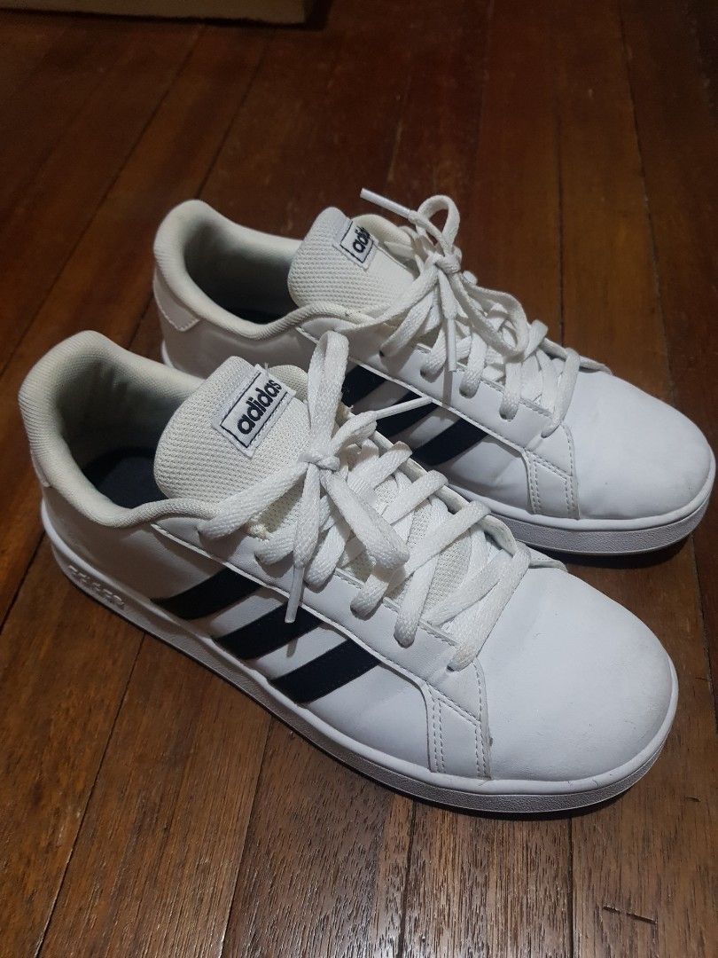 mens black and white adidas