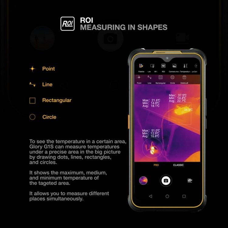 AGM Glory G1S 5G Rugged Phone Night Vision Camera Thermal Imaging