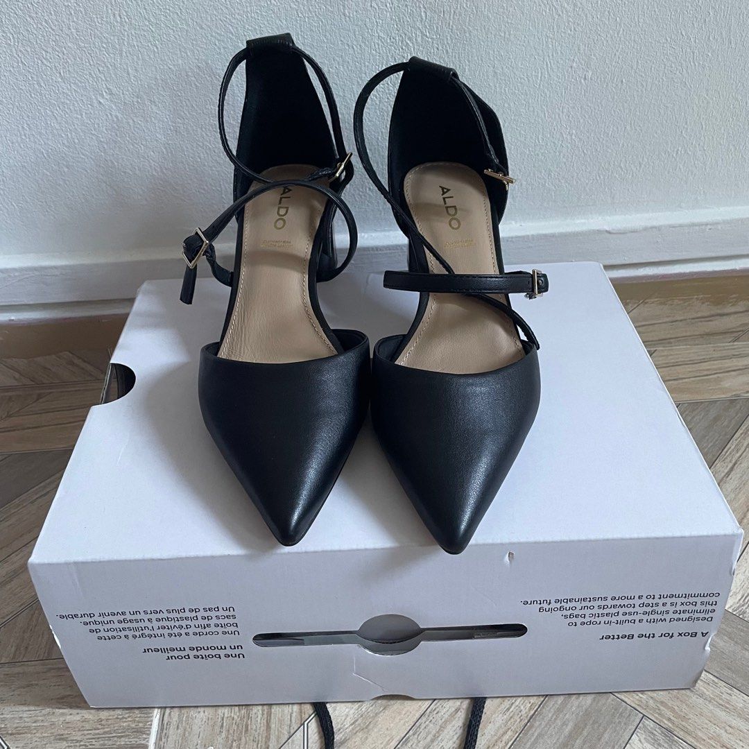 Aldo strappy discount black heels