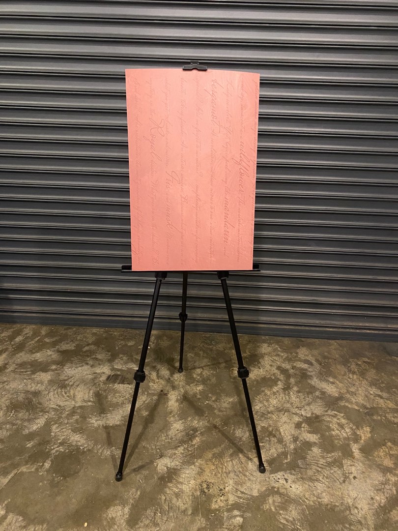Aluminium Black Easel Stand, Everything Else on Carousell