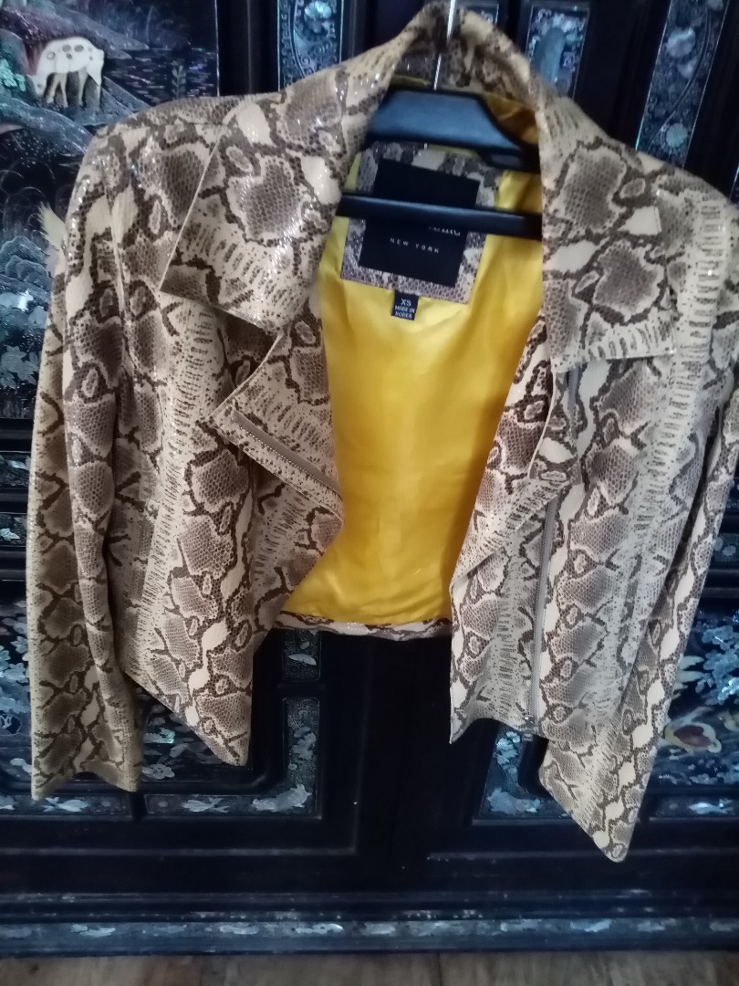 Animal skin jacket, Luxury, Apparel on Carousell