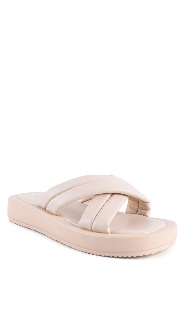 Quilted leather slides shop
