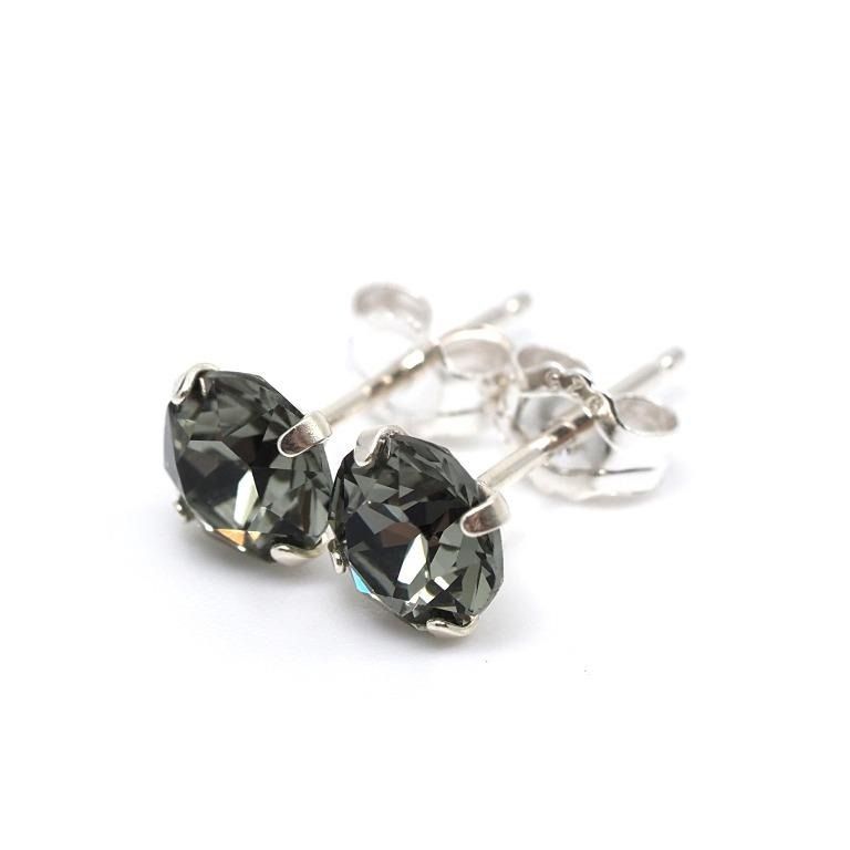 Real black diamond stud earrings new arrivals