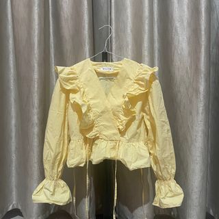 blouse kuning gemess bukan zara hnm uniqlo stradivarius bershka