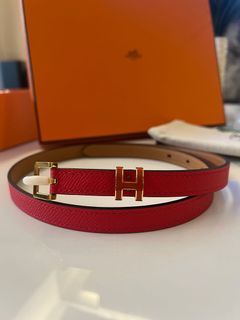 Brand new Hermes pop h belt rouge de cœur ghw size 70