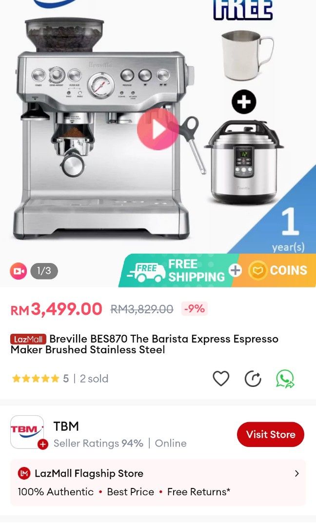Breville bes870 hotsell best price