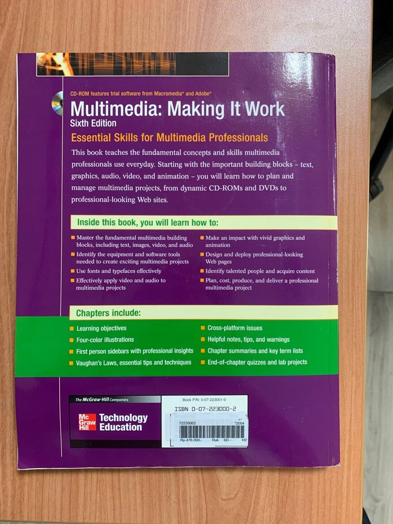 Buku Multimedia Making it Work edisi 6 by Tay Vaughan, Books