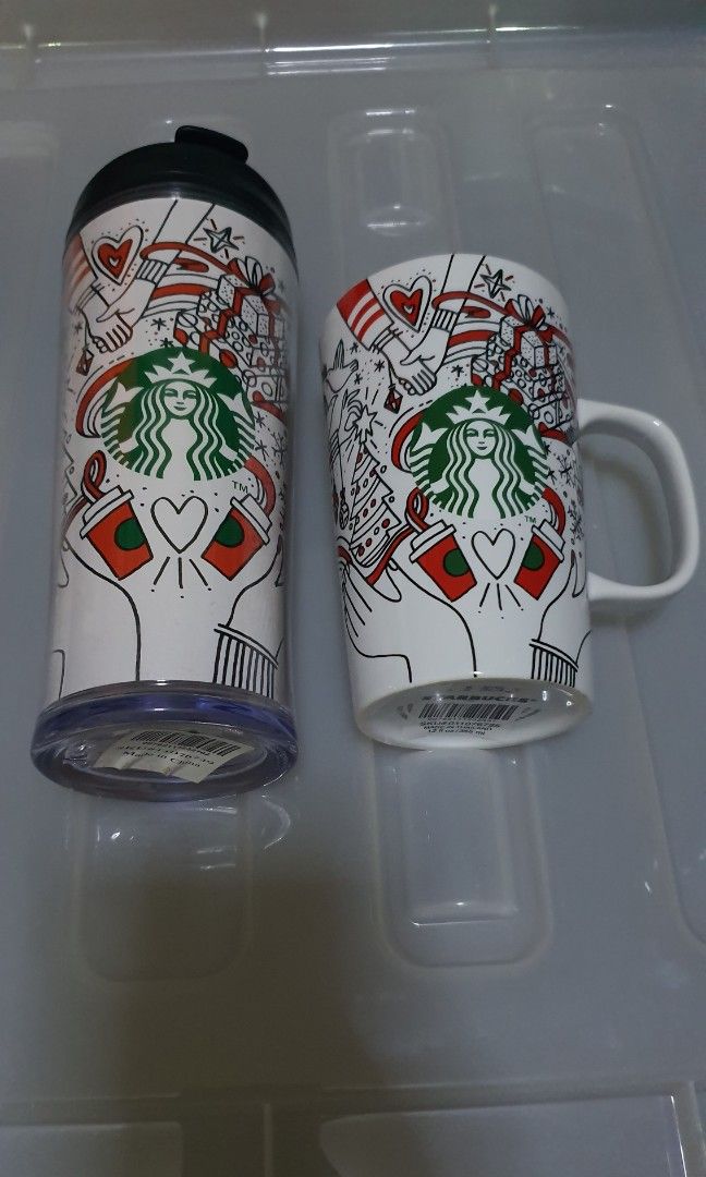 (Bundle) Starbucks Christmas tumbler & mug (Category: Everything Else Others) located in Quezon City. Submitted by TheHappyTone (Listing ID 1207860369, Image 1). Description: brand new with SKU sold as a set meetup or delivery via grab / lalamove.