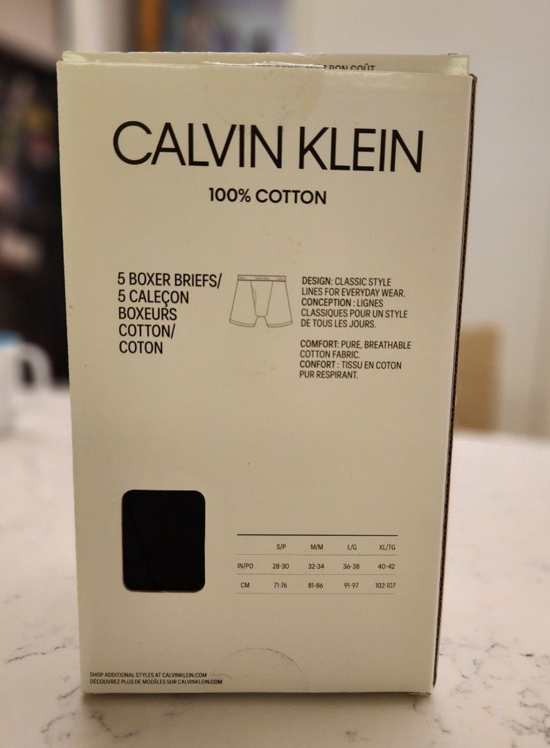 Calvin Klein Underwear - L Size Boxer briefs (5 pcs), Men's Fashion,  Bottoms, New Underwear on Carousell