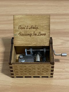 Can’t help falling in love wooden music box