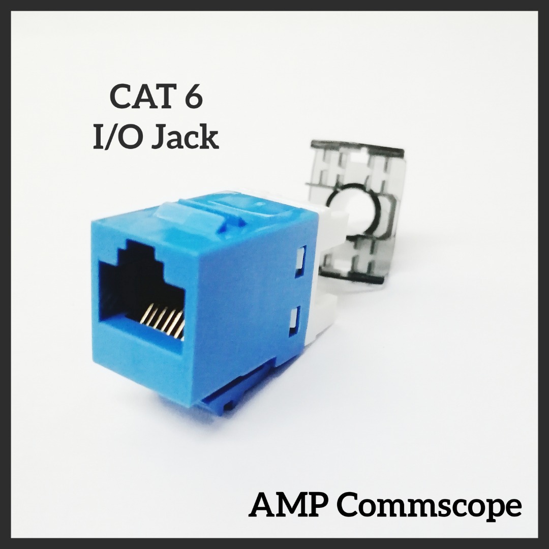 CAT6 IO JACK Keystone or Modular Jack AMP COMMSCOPE, Computers & Tech, Parts & Accessories