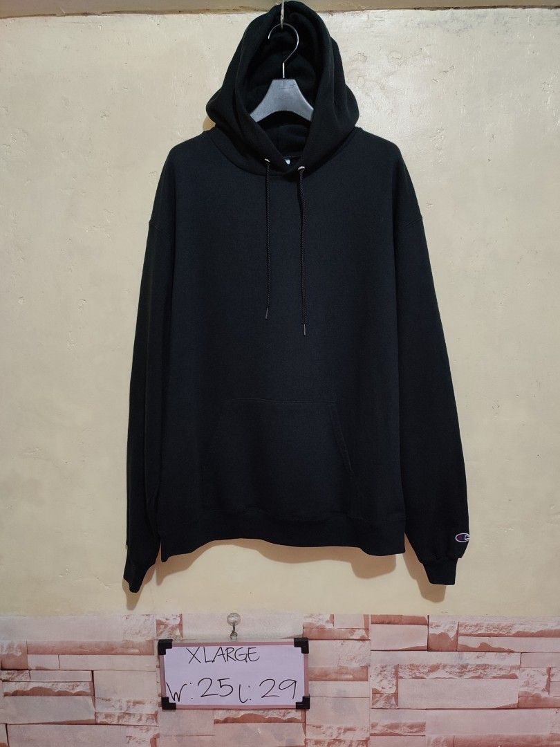 Champion hoodie (with sleeve logo), Men's Fashion, Tops & Sets, Hoodies