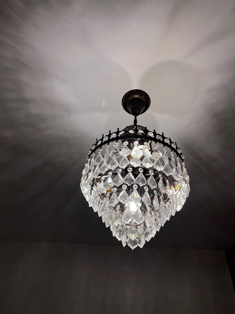 glitzy chandeliers