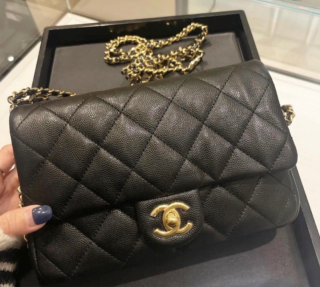 Chanel 23C mini rectangular caviar flap bag, Luxury, Bags & Wallets on ...