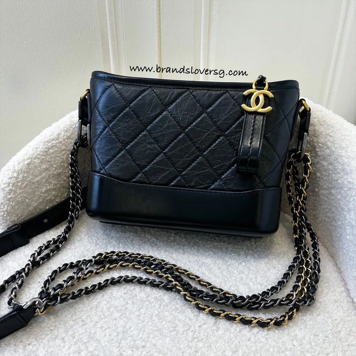 SOLD✖️ Chanel Small Gabrielle Hobo in Black Distressed