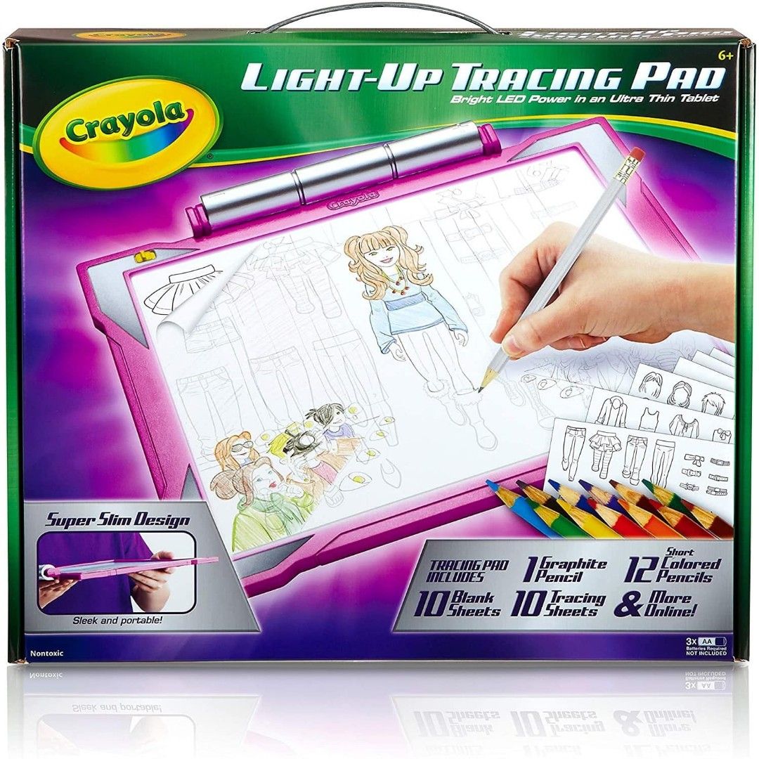 Crayola Crayola Light Up Tracing Pad Pink (tracing pad only), Hobbies &  Toys, Stationary & Craft, Art & Prints on Carousell