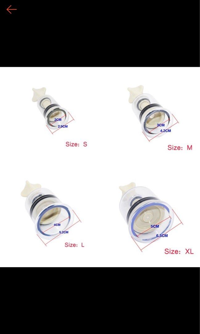 Cupping set (Category: Massage Devices) located in Singapore. Submitted by tlijun (Listing ID 1207766527, Image 2). Description: 2 large and 2xl.