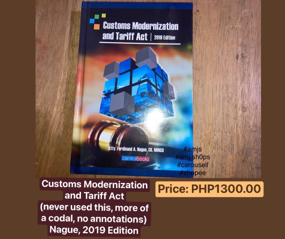 Customs Modernization and Tariff Act (Nague, 2019 Edition), Hobbies