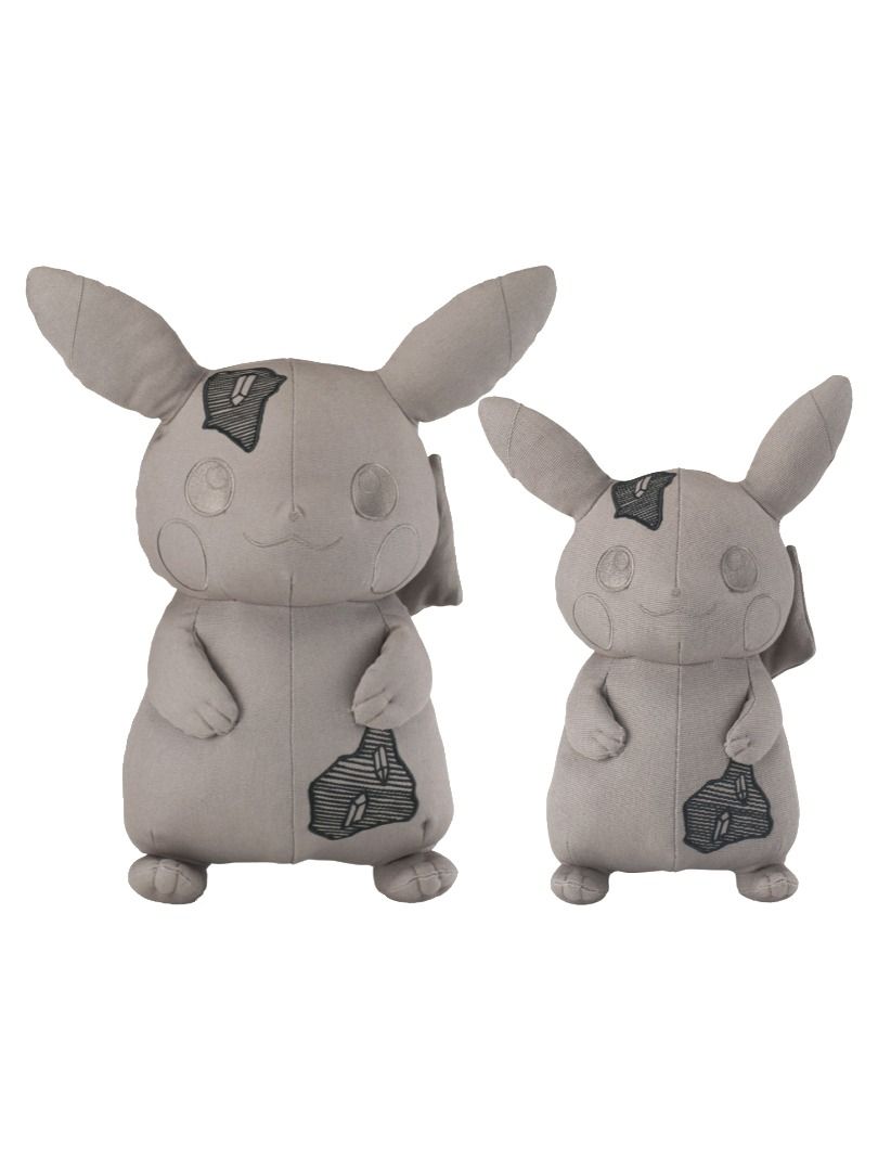 Daniel Arsham x Pokemon Pikachu Plush Gray Large Small, 興趣及遊戲