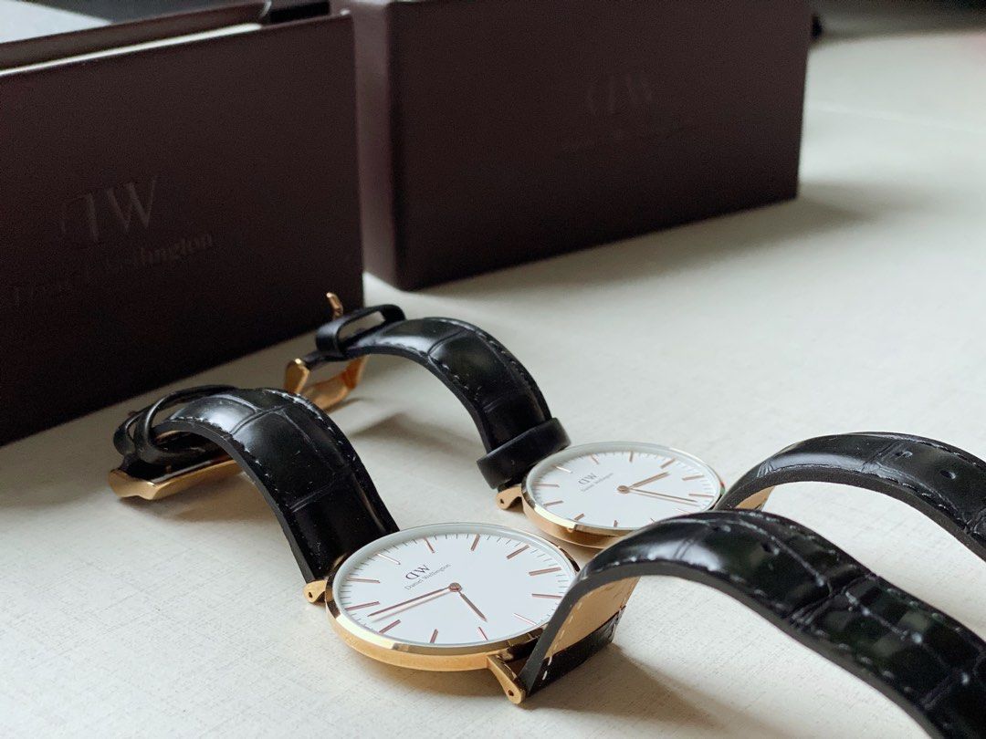 Xmas gifts 100 Authentic Daniel Wellington Couple Watch Rose