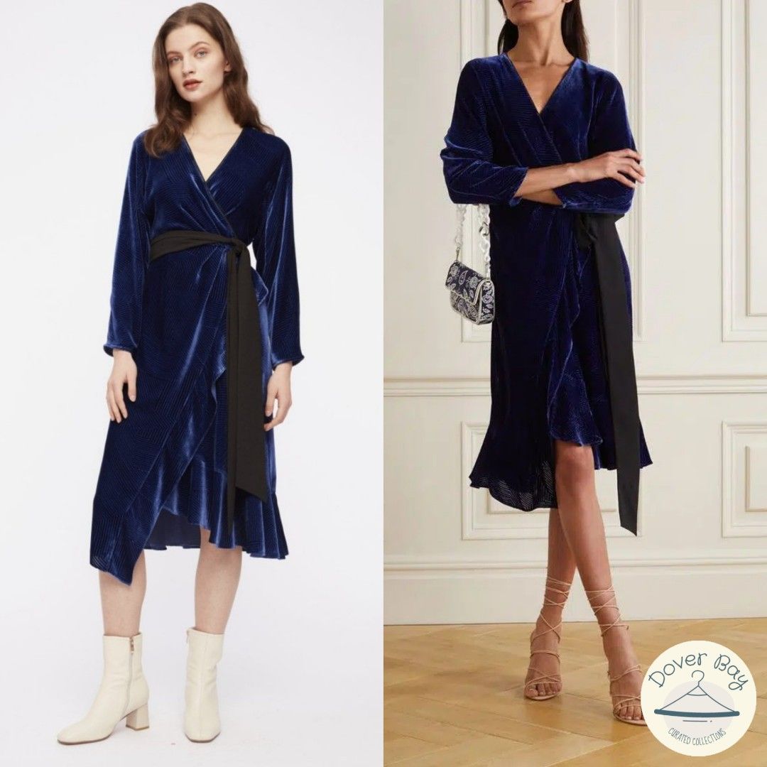 Dvf velvet wrap hotsell dress