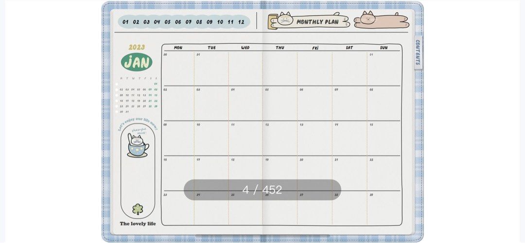 Electronic Calendar Planner Template for Goodnotes Notability, Hobbies