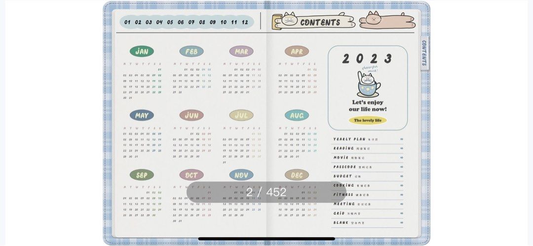 Electronic Calendar Planner Template for Goodnotes Notability, Hobbies