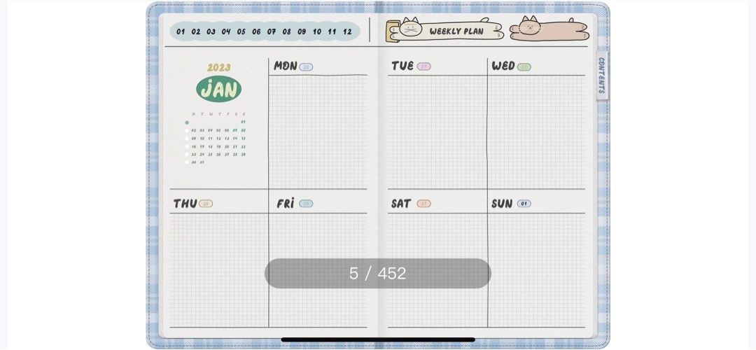 Electronic Calendar Planner Template for Goodnotes Notability, Hobbies