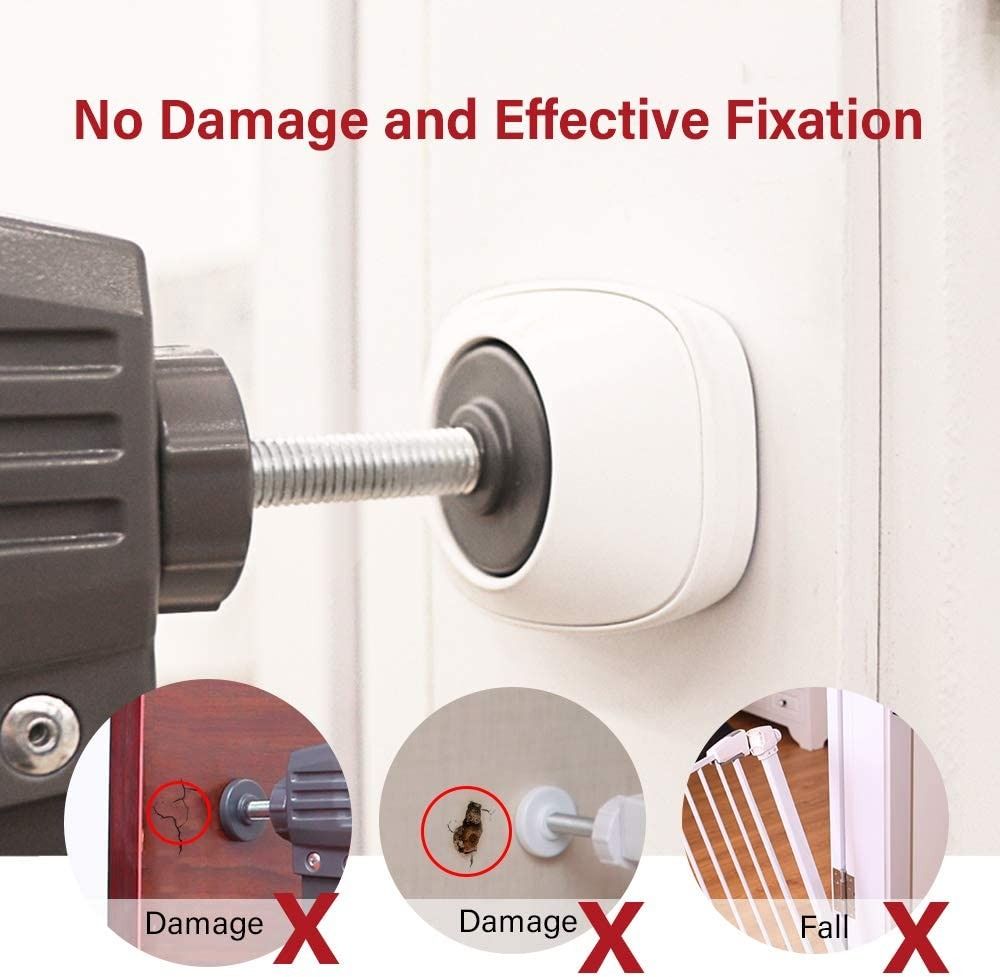Wall Nanny Mini - Smallest Baby Gate Wall Protector (Made In USA) Protect Walls & Doorways From Pet Gates & Dog Gate Spindles - Child Pressure Mounted Baby Gate For Stairs