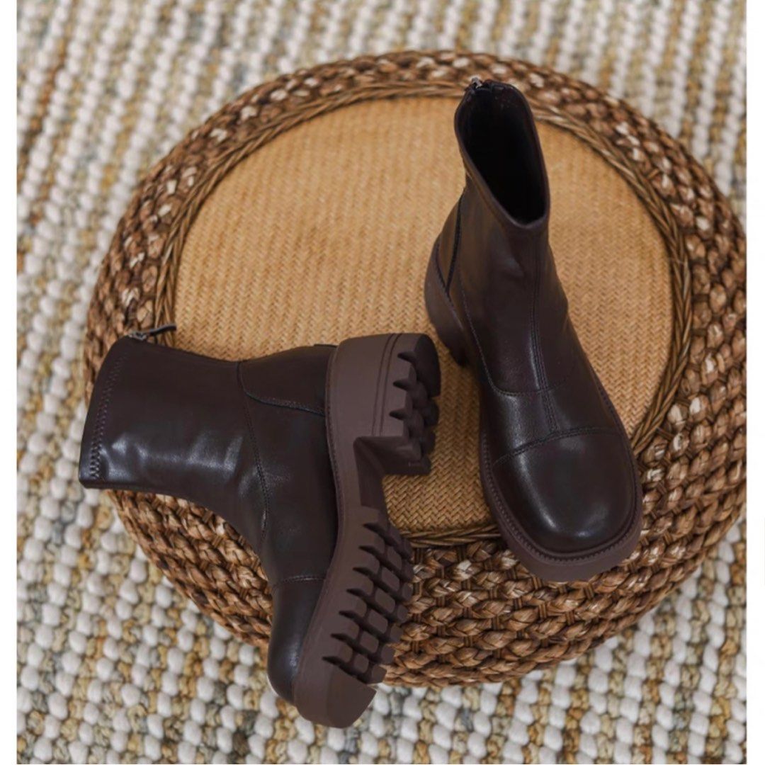 faux leather boots womens
