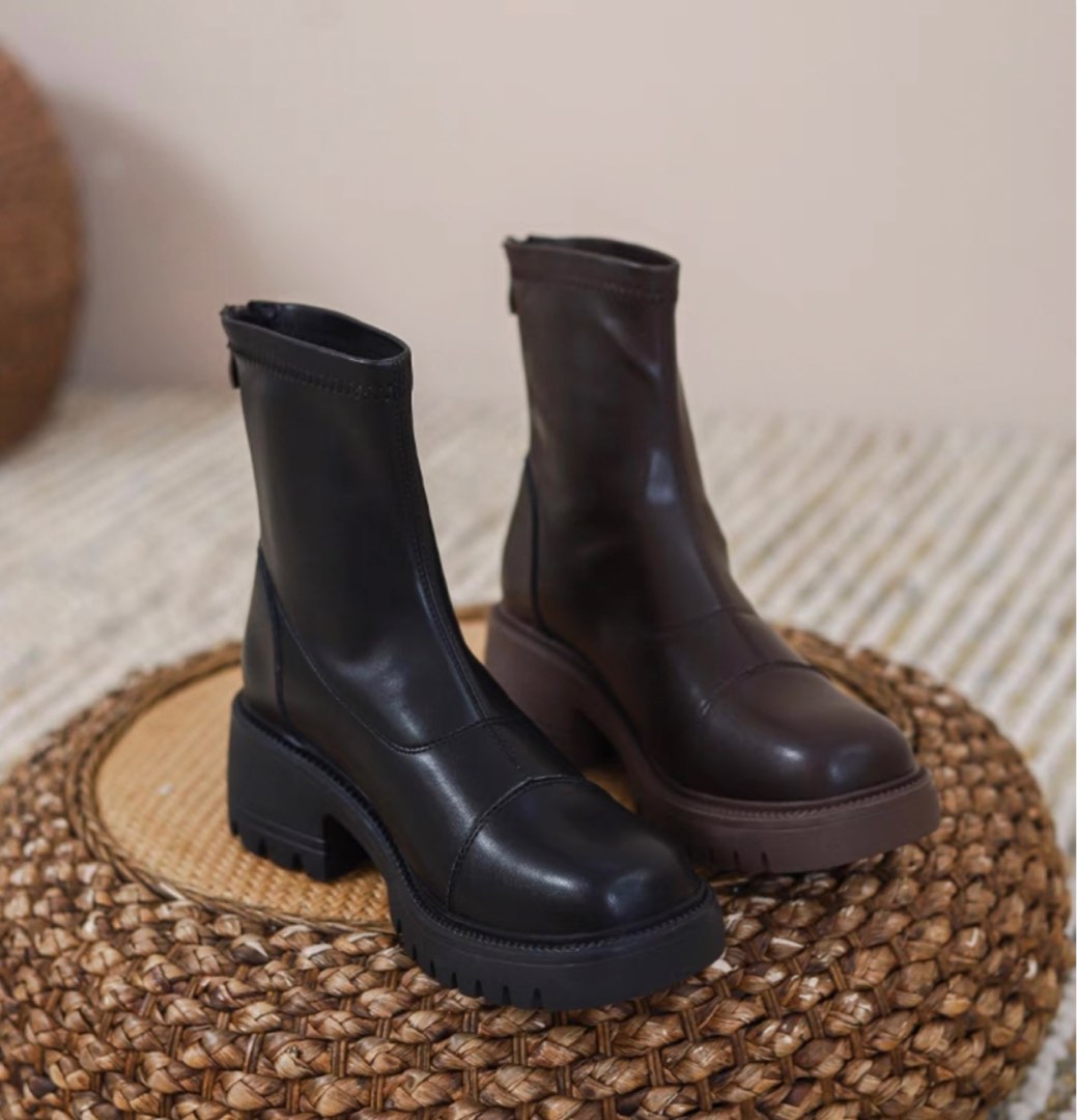 faux leather boots womens