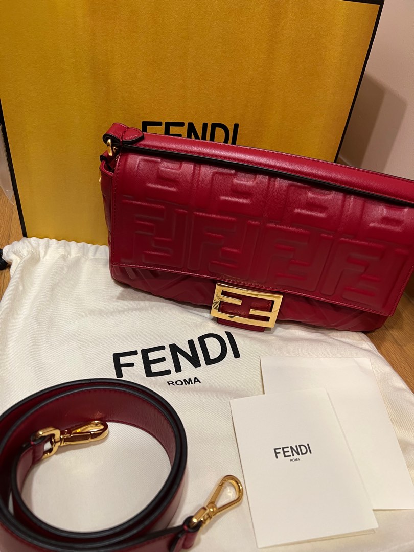 Red fendi clearance baguette