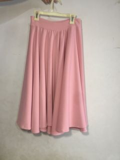 Flare Skirt - Rok Flare Pink All Size - Rok Panjang- Rok Pink - Outfit Kantor / Outfit Kampus / Outfit nge Date / Outfit Hang Out / Rok Serba bisa pake dimana aja