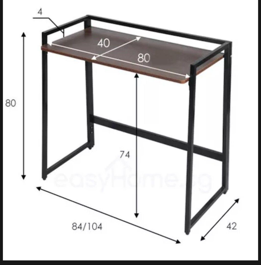Foldable study desk, Furniture & Home Living, Furniture, Tables & Sets