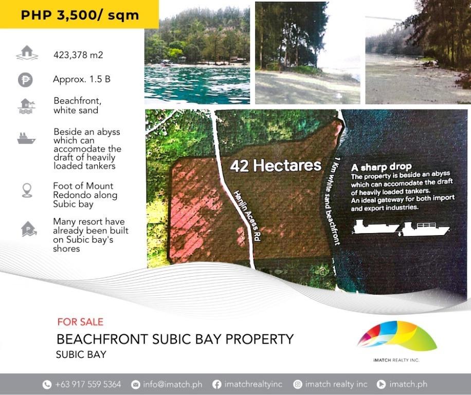For Sale Beachfront Subic Bay Property, 423,378SQM, for P1.482B, Property, For Sale, Lot on