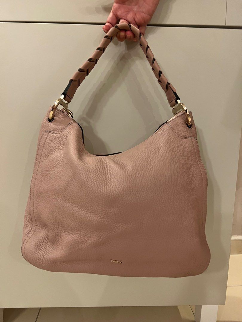 Furla Rialto white perla leather bag