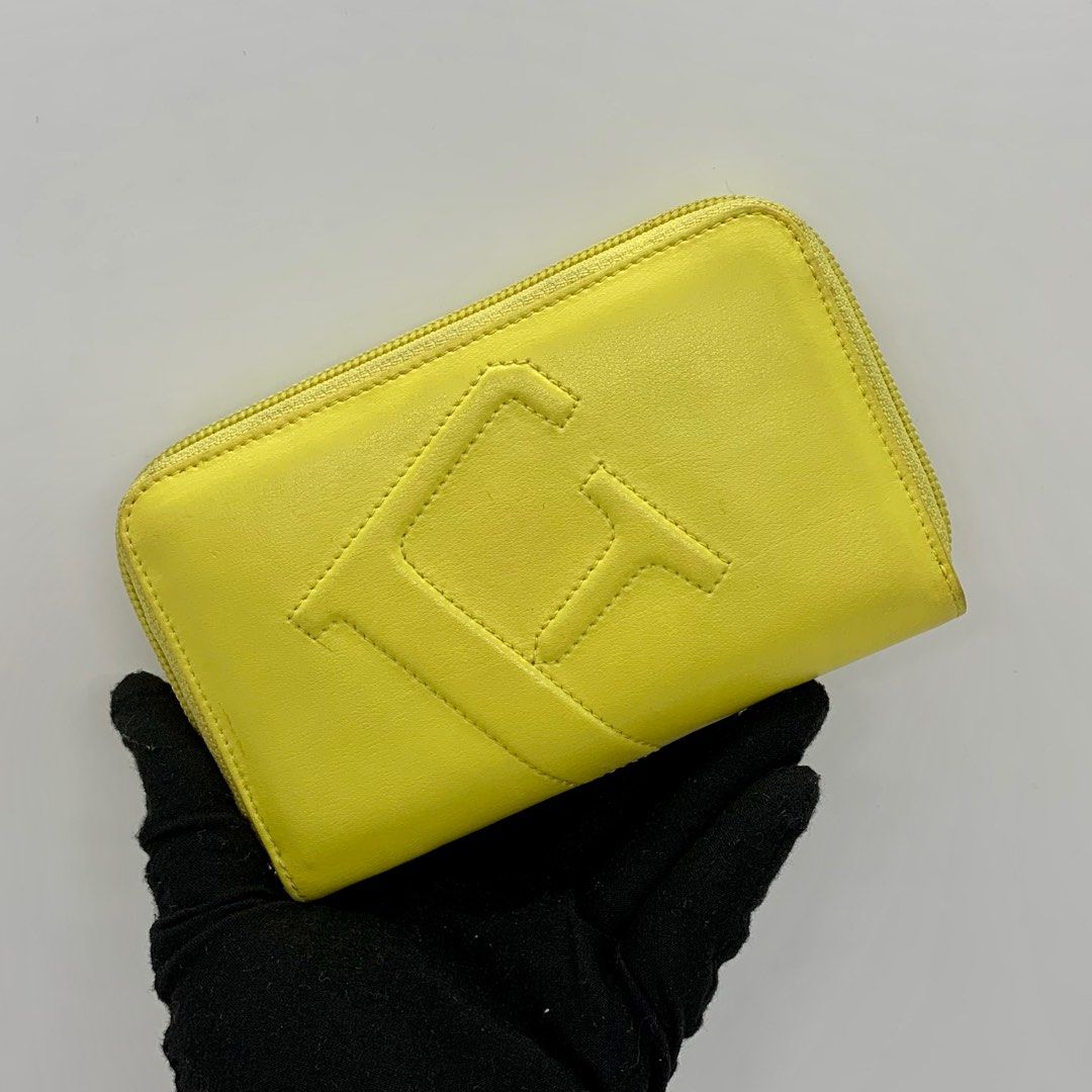 FURLA YELLOW LEATHER LONG WALLET 227029261 Women s Fashion