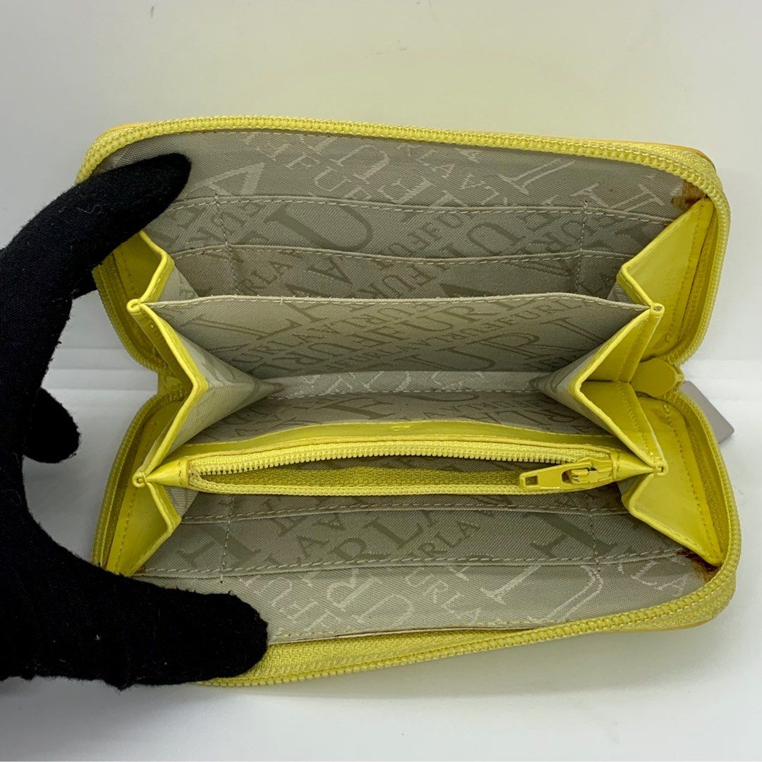 FURLA YELLOW LEATHER LONG WALLET 227029261 Women s Fashion