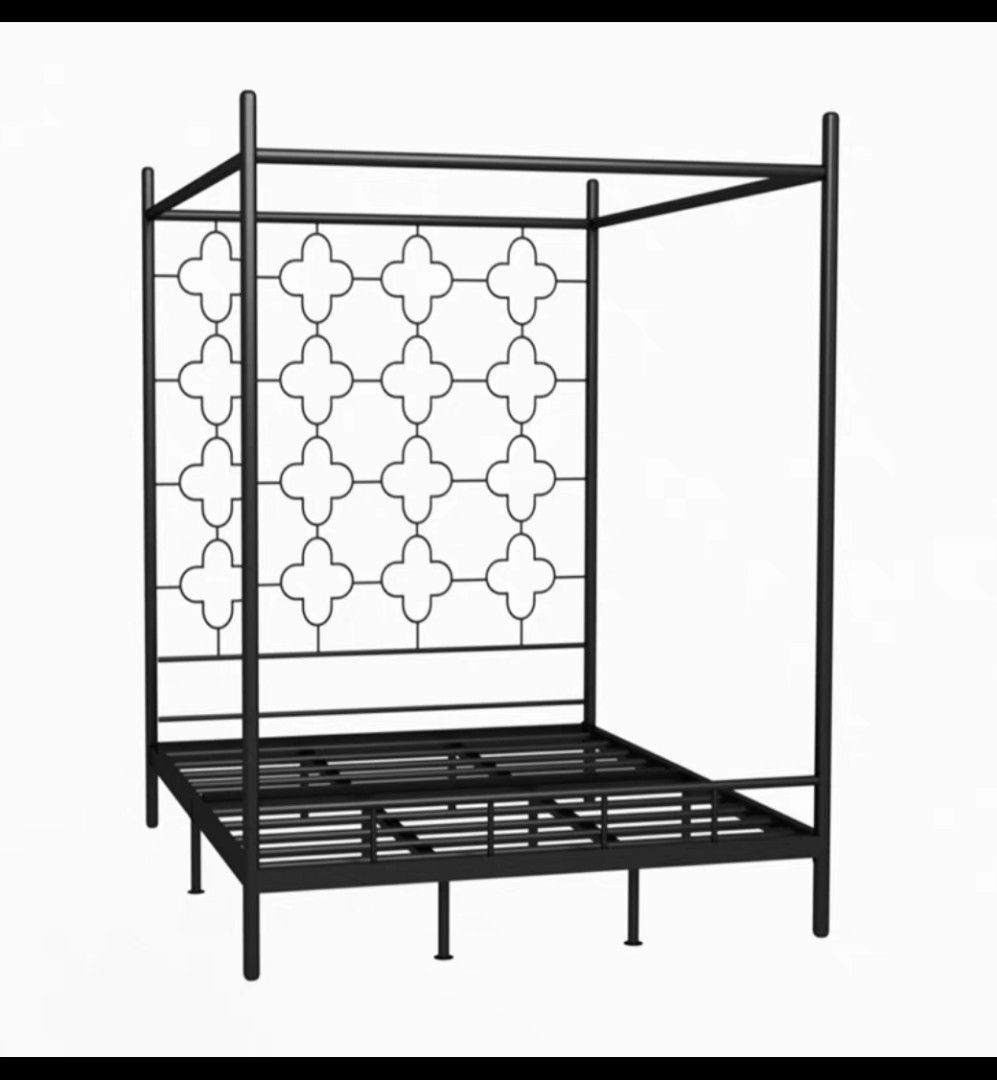 Gold color Queen size bed frame/king size bed frame, Furniture & Home