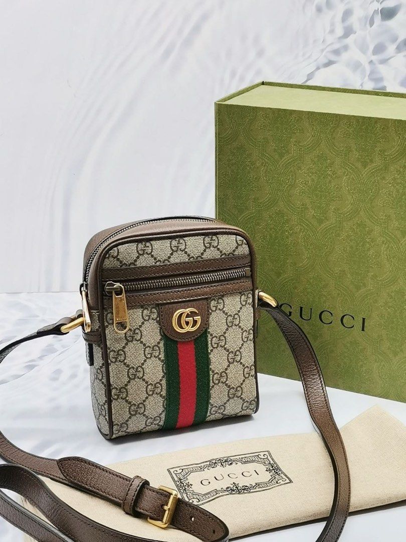 GUCCI OPHIDIA GG SUPREME CANVAS CROSSBODY BAG Luxury Bags
