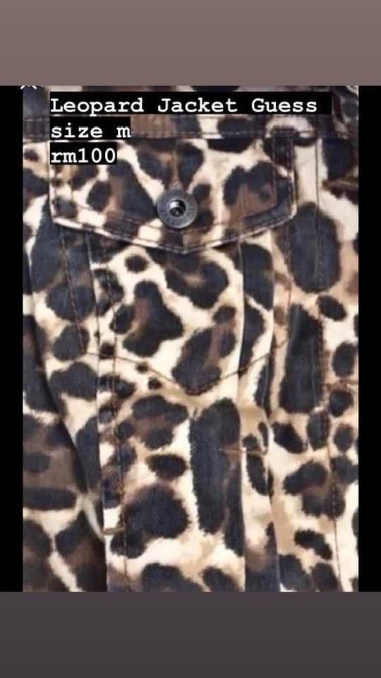 Guess leopard hot sale print jacket