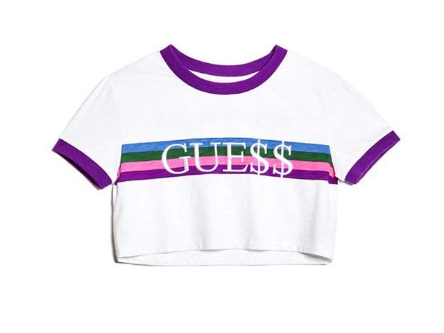 Guess x ASAP Rocky Purple Ringer Crop Tee Top Women s Fashion Tops Other Tops on Carousell