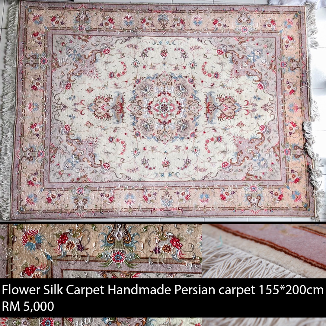 Handmade Persian carpet (silk and wool), Furniture & Home Living, Home