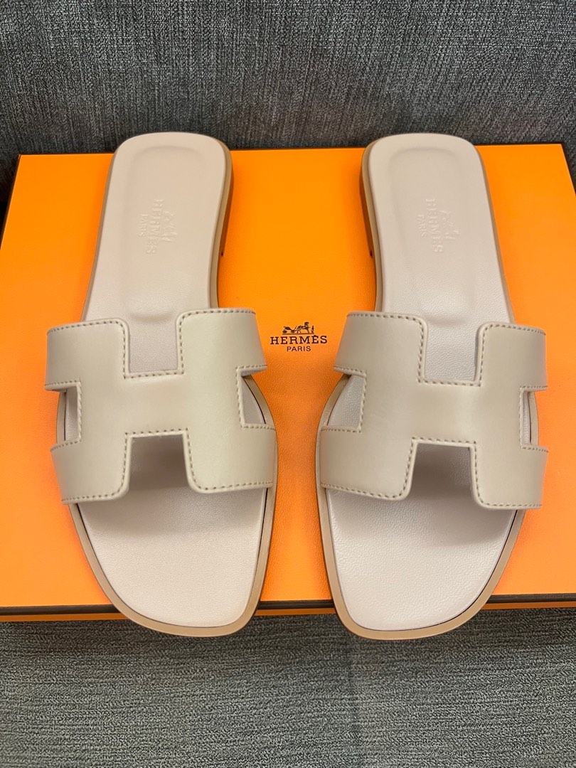 Hermes Oran Sandals Beige Nude Sz36 Luxury Sneakers Footwear
